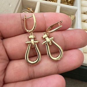 18k genuine gold earrings SOLD